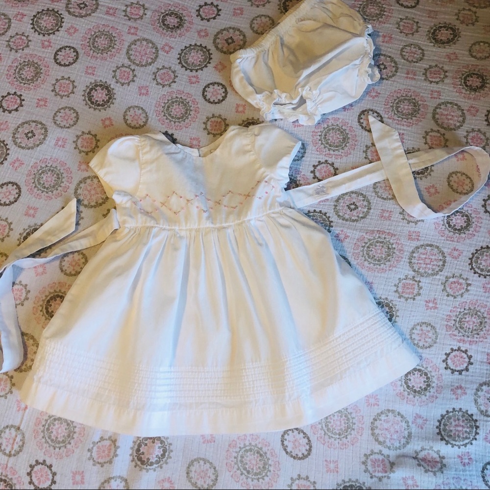 Baby Cottons Smocked Spring Dress. 3 months.